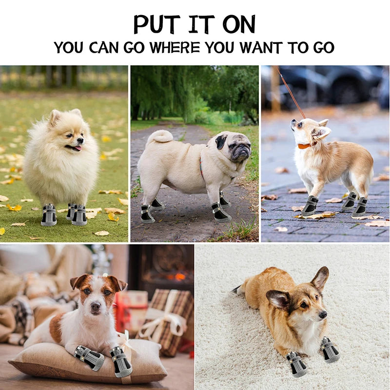 Dog Protection Boots | Non-Slip Plush Paw Shoes